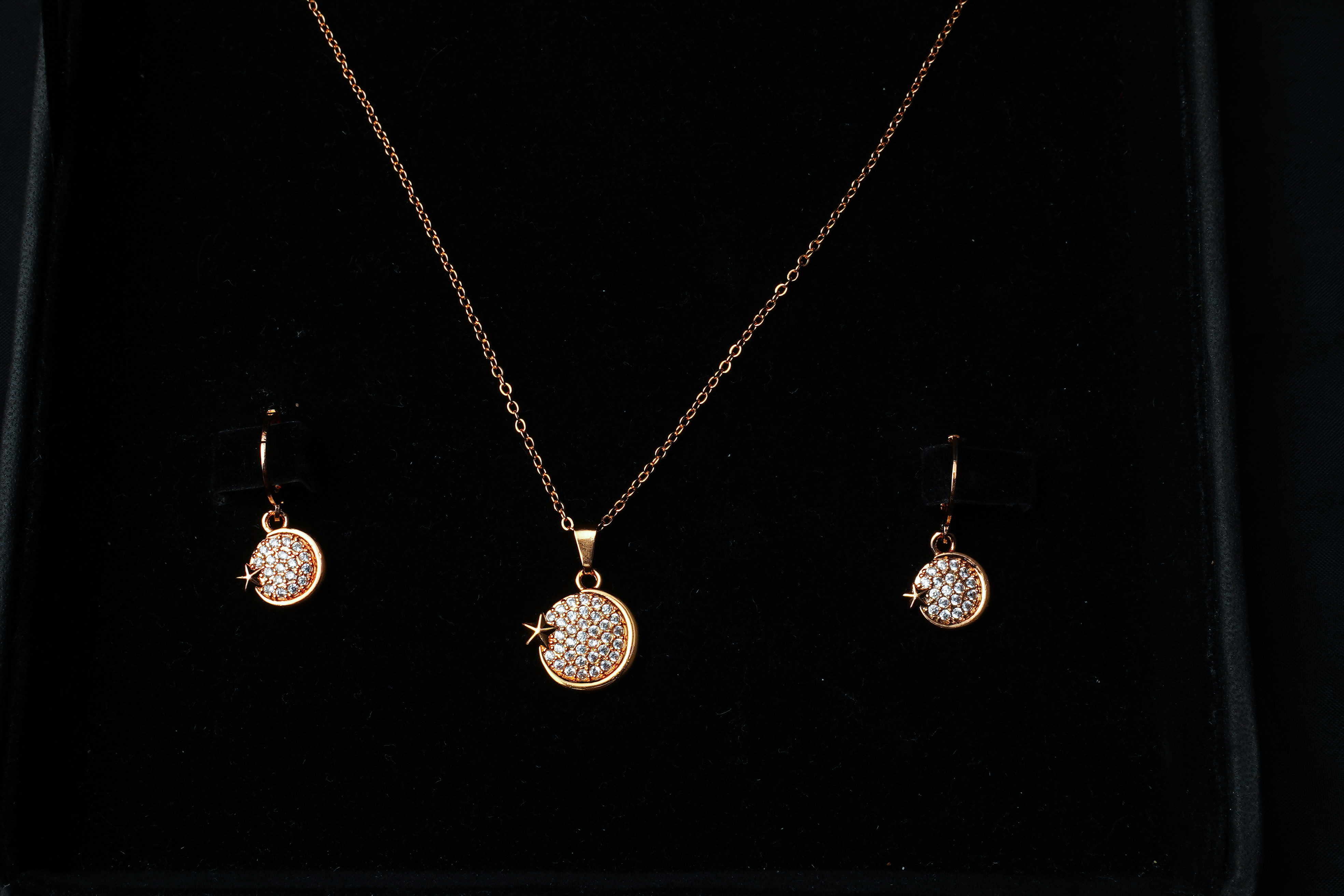 Celestial Glow Pave Pendant Set