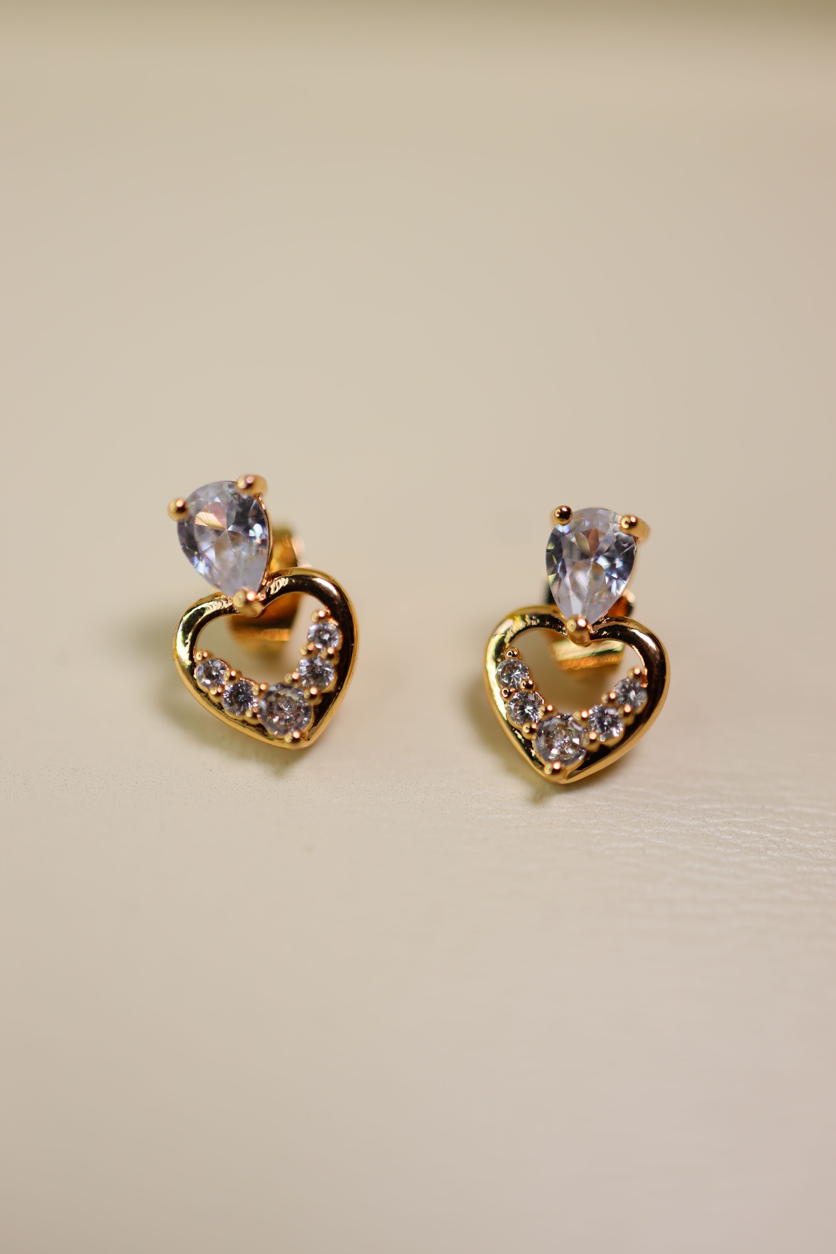 Eternal Sparkle Heart Earrings